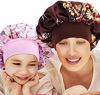 Picture of Silk Bonnets for Black Women Jumbo Sleeping Cap for Natural Hair Floral Print Wide Band Shower Night Cap