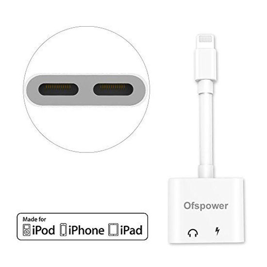 Picture of X Adapter Splitter, Dual Lightning Headphone Audio and Charge Adapter with Music Control and Phone Call for iPhone 7 Adapter