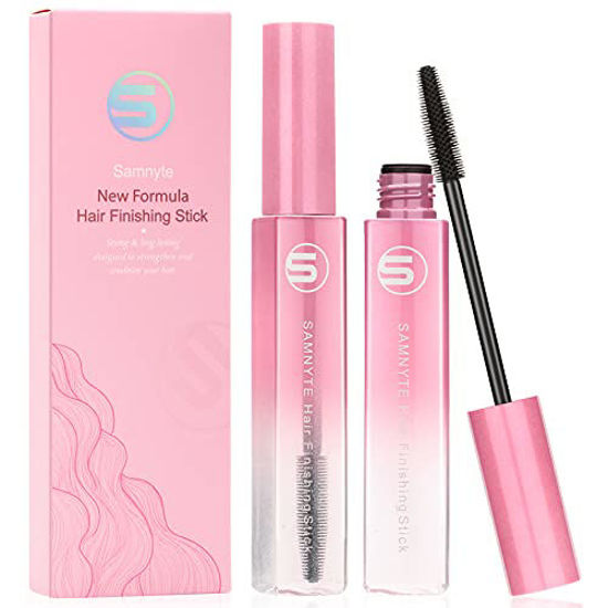 Picture of Samnyte Hair Finishing Stick, 2pcs Hair Mascara for Flyaway Tamer, Fly Away Hair Tamer Stick for Enhance Gloss of Hair, Anti Frizz Broken Hair Baby Hair Flash Moment Flyaway Stick, Non-Greasy (pink)