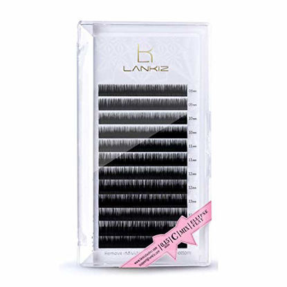 Picture of LANKIZ Ellipse Eyelash Extensions 0.15mm C Curl 8mm Flat Eyelash Extension Light Lashes Mink Individual Eyelashes Extension Mink False Lashes Supplies for Salon