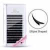 Picture of LANKIZ Ellipse Eyelash Extensions 0.15mm C Curl 8mm Flat Eyelash Extension Light Lashes Mink Individual Eyelashes Extension Mink False Lashes Supplies for Salon