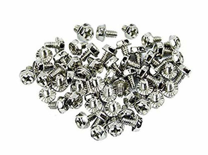 Picture of XJS Toothed Hex 6/32 Screw 6-32 Computer PC Case Hard Drive Motherboard Mounting Screws. (50 Pcs)