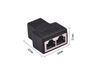 Picture of XXQCNCT RJ45 Network Splitter Adapter 1 RJ45 Female to 2 RJ45 Female Network Splitter Adapter, LAN Connector, Suitable for Super Category 5 Ethernet, Category 6 Ethernet02