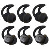 Picture of Bose Replacement Noise Isolation Silicone Ear Tips 3-Pairs Medium Earbuds for Bose in-Ear Wired Earphones Fit Bose QC20 QuietControl 20 QC30 SIE2 IE3 Soundsport Free Wireless Headphones, Black