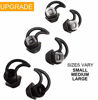 Picture of Bose Replacement Noise Isolation Silicone Ear Tips 3-Pairs Medium Earbuds for Bose in-Ear Wired Earphones Fit Bose QC20 QuietControl 20 QC30 SIE2 IE3 Soundsport Free Wireless Headphones, Black