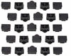 Picture of iExcell 25 Pcs Black Ethernet Hub Port RJ45 Anti Dust Cover Cap Protector Plug