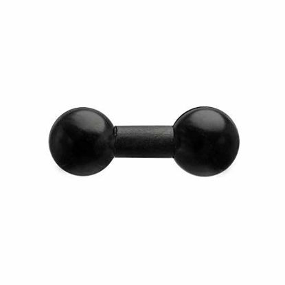 Picture of Dual 1" Ball Extension with Plastic Shaft. Rubberized Coating on Balls. Compatible with RAM and 1" Ball Systems from Arkon, iBolt and More. Tackform Enterprise Series.