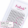 Picture of Premade Fans Eyelash Extensions 11D Lash Extensions C Curl 0.07 Premade Volume Fans Long Stem (11D-0.07-C, 8mm)