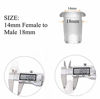 Picture of Essential Adapter Compact Clear 18mm Male to 14mm Female Glass Adapter (2 Pcs)