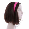 Picture of Hot Pink 1 Inch Wide Leather Like Headband Solid Hair band for Women and Girls