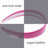 Picture of Hot Pink 1 Inch Wide Leather Like Headband Solid Hair band for Women and Girls