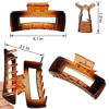 Picture of Hair Claw Clips 8 PCS 4.1 Inch Barrettes Rectangle Shape Clips Fashion Hair Clips