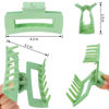 Picture of Hair Claw Clips 8 PCS 4.1 Inch Barrettes Rectangle Shape Clips Fashion Hair Clips