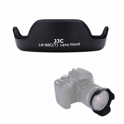 Picture of JJC EW-60C Dedicated Reversible Lens Hood Shade for Canon EOS 2000D 1300D 1200D Rebel T7 T6 T5 T4i T3i T2i Camera with Kit Lens Canon EF-S 18-55mm f/3.5-5.6 is II,Replace OEM Canon EW-60C Lens Hood