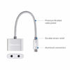 Picture of Cable Matters Premium Braided USB C Audio Adapter Sound Card with 3.5mm Headphone and Microphone Jack for Laptop and Smartphone