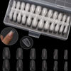 Picture of 504 Pcs Coffin Nails Tips Full Cover Clear Acrylic False Nails for DIY Nail Art, 12 Sizes(Number 0-11)