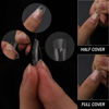 Picture of 504 Pcs Coffin Nails Tips Full Cover Clear Acrylic False Nails for DIY Nail Art, 12 Sizes(Number 0-11)