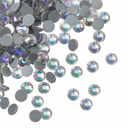  Jollin Hot Fix Crystal Flatback Rhinestones Glass Diamantes  Gems 6.4mm(30ss 288pcs, Jet AB)