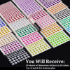 Picture of 3940 Pcs of Rhinestone Stickers 3/4/5/6/8mm with 20 Colors Self Adhesive Face Gems, Stick on Body Crystal Jewels with Quick Dry Makeup Glue for Face Eye Hair Nails Make up and Craft DIY Decorations