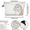 Picture of LOOMILOO Small Toiletry Bags for Women, Adorable Roomy Makeup Pouch Travel Water Resistant Cosmetic Purse Accessories Organizer Gift(Modern Abstract 55891)