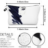 Picture of LOOMILOO Small Toiletry Bags for Women, Adorable Roomy Makeup Pouch Travel Water Resistant Cosmetic Purse Accessories Organizer Gift(Modern Abstract 55879)