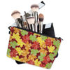 Picture of LOOMILOO Travel Makeup Bag Small, Toiletry Pouch Adorable Roomy Travel Water Resistant Cosmetic Purse Accessories Organizer Women Gift(Maple Leaf 55537)