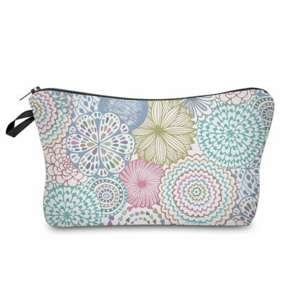 Picture of LOOMILOO Cosmetic Bag for Women, Adorable Roomy Makeup Bags Travel Water Resistant Toiletry Bag Accessories Organizer Cute Gifts (mandala 51561)