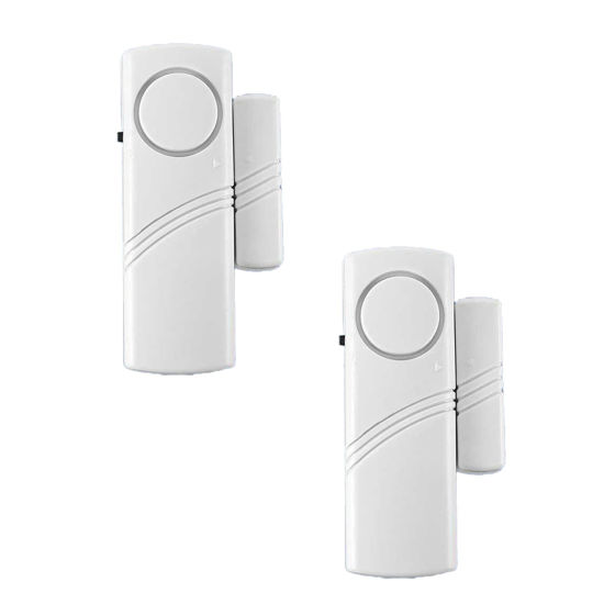 Picture of 2 Pack Window Door Alarm, Door Sensor Alarm for Kids Safety, Alarm System for Home Security with No Batteries for Pool, Garage, Apartment, Dorm, RV and Office