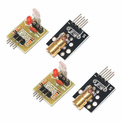 Picture of Acxico 2Sets Laser Sensor Module For Arduino AVR(KY-008 Laser Transmitter +Laser Receiver Sensor Module Non-modulator Tube)