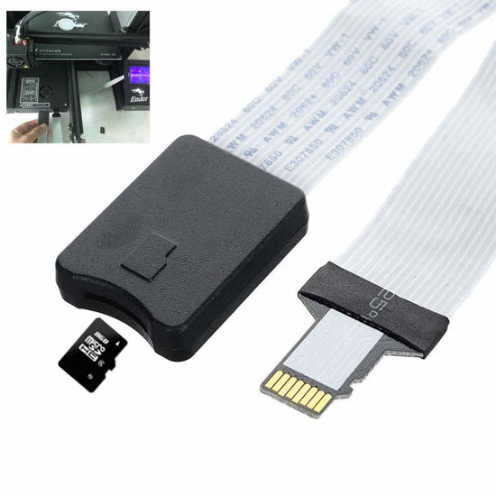 Picture of CCTREE 48CM Micro SD to SD/Micro SD Card Extension Cable Extender Adapter, SD Card Extender for/Raspberry Pi/Arduino GPS TV SDXC/Creality CR-Ender Series