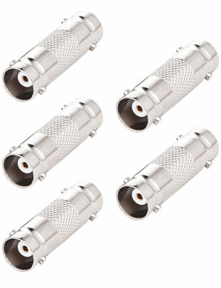 Picture of BNC Female to Female, 5-Pack BNC Barrel Connector Coupler, Extend Cables on CCTV Camera Survelliance System