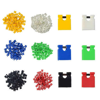 Picture of Miayon Jumper Caps Kit, 600PCS 2.54mm Short Circuit Cap Jumper Bridge Plug for Arduino Raspberry Pi PCB PC DVD HDD