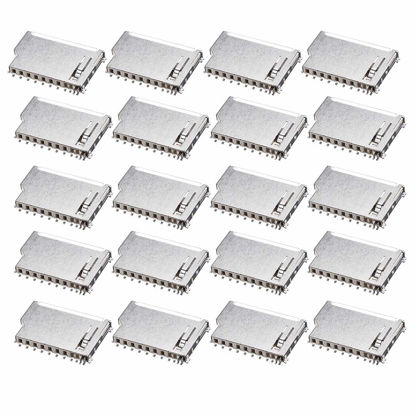 Picture of uxcell SD Memory Card Socket Short Body 11 Pin PCB Mount Connector 20pcs