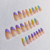 Picture of 24 Pcs Pride Press on Nails Medium, Sunjasmine Fake Nails Almond Glue on Nails, False Nails with Glue, Acrylic Nails for Women and Girls (Colorful Swirl)