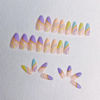 Picture of 24 Pcs Pride Press on Nails Medium, Sunjasmine Fake Nails Almond Glue on Nails, False Nails with Glue, Acrylic Nails for Women and Girls (Colorful Swirl)