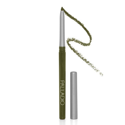 Picture of Palladio Retractable Waterproof Eyeliner, Richly Pigmented Color and Creamy, Slip Twist Up Pencil Eye Liner, Smudge Proof Long Lasting Application, All Day Wear, No Sharpener Required, Olive