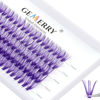 Picture of GEMERRY Individual Lashes 40 Roots Purple Cluster Lashes 100pcs D Curl 0.07mm Thickness 11-15mm Mix Purple Lash Extensions Colored Individual Lashes Cluster at Home