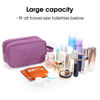 Picture of Narwey Travel Toiletry Bag for Women Traveling Dopp Kit Makeup Bag Organizer for Toiletries Accessories Cosmetics (Purple)