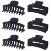 Picture of Vsiopy 3.5 Inch Hair Clips for Women Girls Fine Hair, 6 Pack Non Slip Claw Hair Clips Big Hair Clips for Thick Hair Long, Matte Hair Jaw Clips, Black