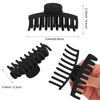 Picture of Vsiopy 3.5 Inch Hair Clips for Women Girls Fine Hair, 6 Pack Non Slip Claw Hair Clips Big Hair Clips for Thick Hair Long, Matte Hair Jaw Clips, Black