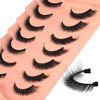 Picture of Lashes Natural Look False Eyelashes Cat Eye Short Lashes Mink Natural Fox Eye Lashes Extensions Faux Mink Wispy Eyelashes by Winifred