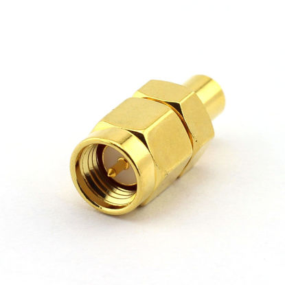 Picture of DGZZI 2-Pack RF Coaxial Adapter SMA to MCX Coax Jack Connector SMA Male to MCX Female