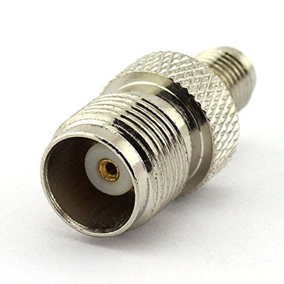 Picture of DGZZI 2-Pack TNC Female to SMA Female RF Coaxial Adapter TNC to SMA Coax Jack Connector