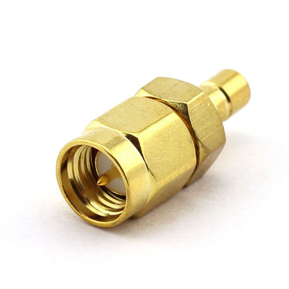 Picture of DGZZI 2-Pack RF Coaxial Adapter SMA to SMB Coax Jack Connector SMA Male to SMB Male