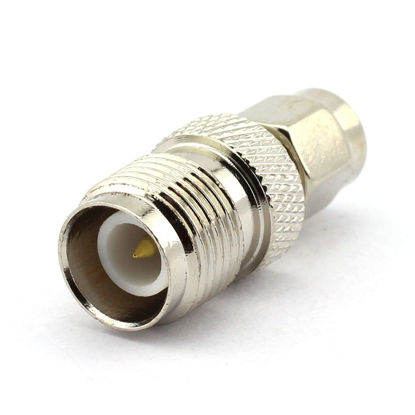 Picture of DGZZI 2-Pack RP TNC Female to RP SMA Male RF Coaxial Adapter TNC to SMA Coax Jack Connector