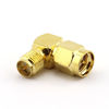 Picture of DGZZI 2-Pack RF Coaxial Right Angle Adapter SMA Coax Jack Connector SMA Male to RP SMA Female