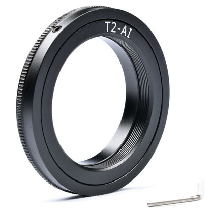 Picture of Lightdow T/T2 Mount Lens Adapter Ring for Nikon D5500 D3300 D3200 D5300 D3400 D7200 D750 D3500 D7500 D500 D600 D610 D700 D800 D810 D850 D3100 D5100 D5200 D5600 D7000 D7100