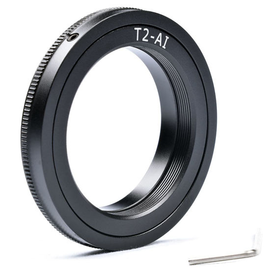 Picture of Lightdow T/T2 Mount Lens Adapter Ring for Nikon D5500 D3300 D3200 D5300 D3400 D7200 D750 D3500 D7500 D500 D600 D610 D700 D800 D810 D850 D3100 D5100 D5200 D5600 D7000 D7100