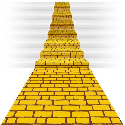 Picture of Chuangdi 4.5 x 9 Feet Yellow Brick Road Runner Novelty Aisle Floor Runner Brick Wall Backdrop, Princess Decorations Party Supplies for Halloween Cosplay Party (1 Piece)