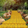 Picture of Chuangdi 4.5 x 9 Feet Yellow Brick Road Runner Novelty Aisle Floor Runner Brick Wall Backdrop, Princess Decorations Party Supplies for Halloween Cosplay Party (1 Piece)